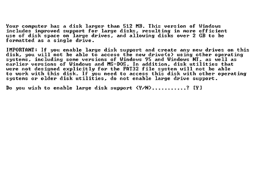 fdisk screen shot