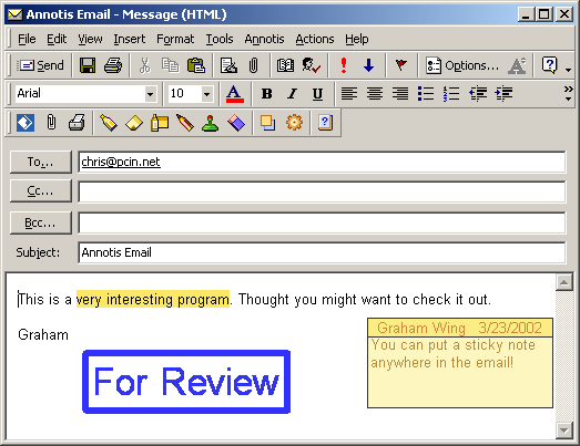 Composing an Email with Annotis Mail