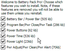 Battery Pack Pro install options