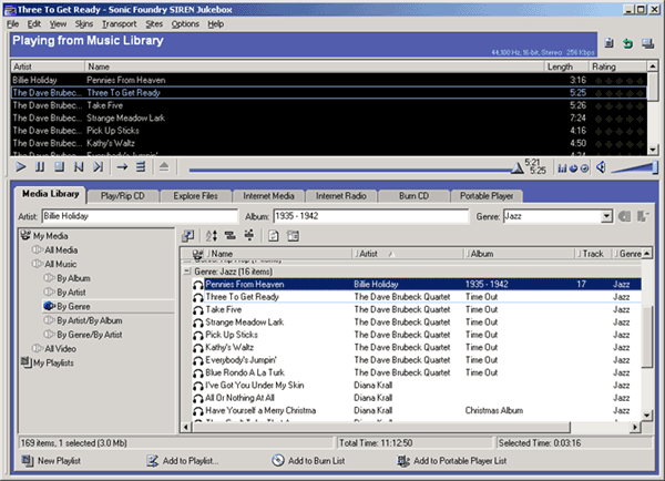 Sonic Foundry SIREN Jukebox 2.0 Media Library
