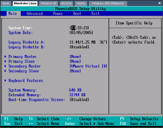 VM BIOS Screen