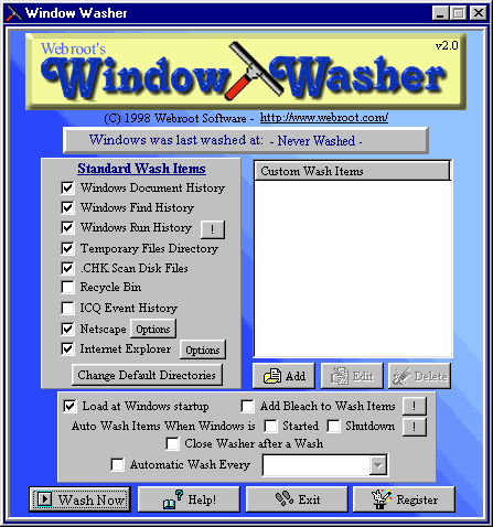 Window Washer Screen Shot